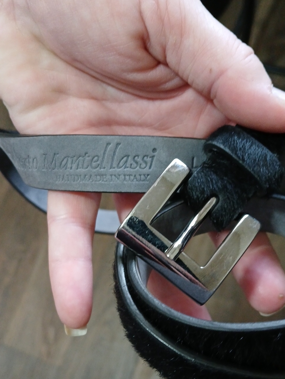 Roberto Mantellassi Handmade in Italy Black Belt.